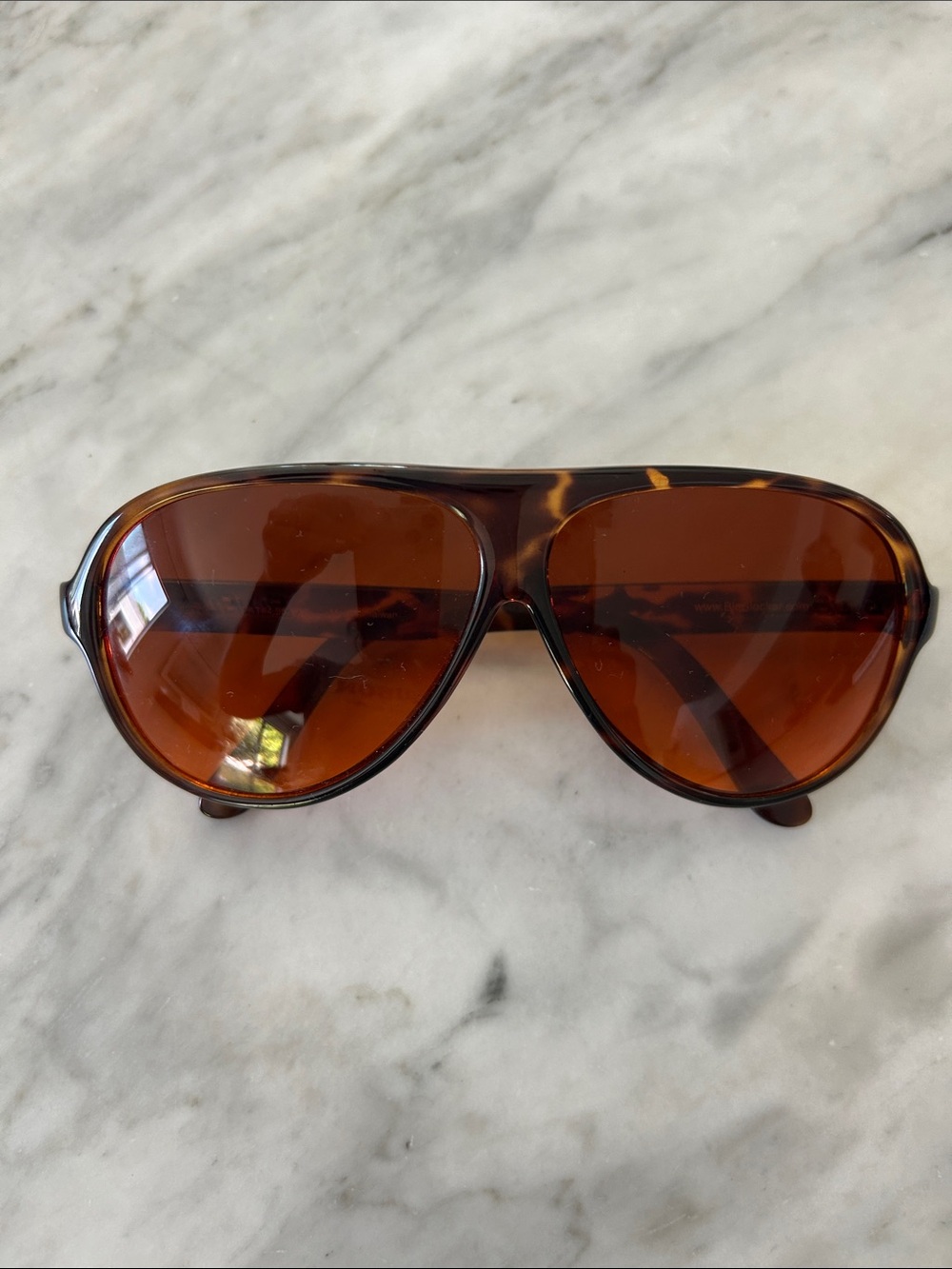 Blublocker Tortoiseshell Aviator Sunglasses - Brown Lenses